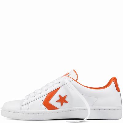 Converse Pro Leather Low Tops Mens - White/White Shoes (131EQGVR)